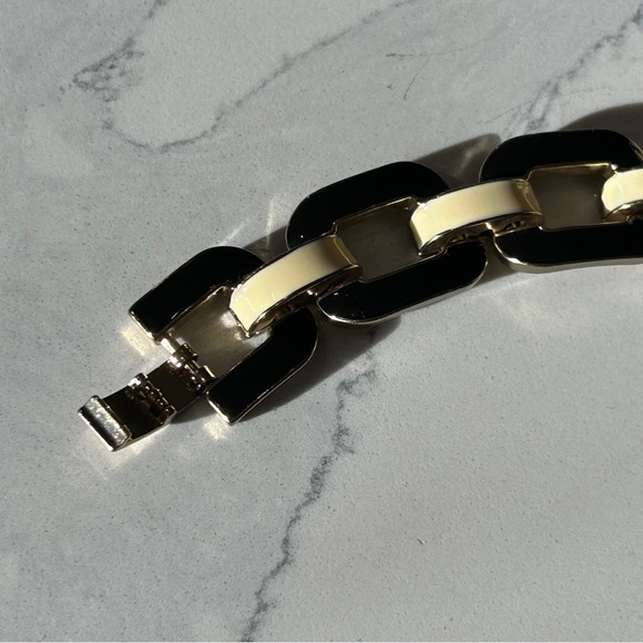 Vintage Enamel & Gold Tone Bracelet - Picture 11 of 14